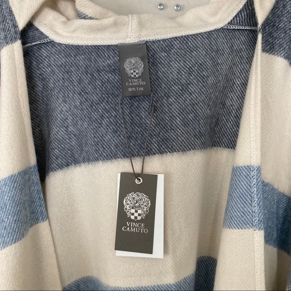 VINCE CAMUTO Colorblock Hooded Poncho - Picture 11 of 15
